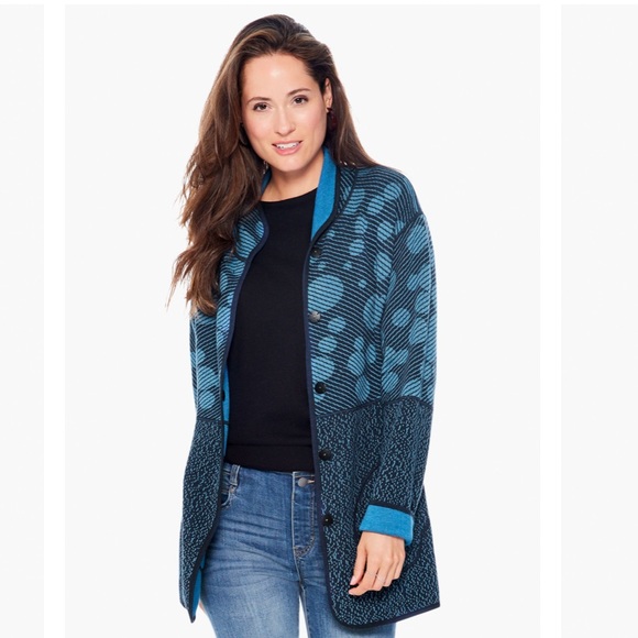 Nic+Zoe NOW AND LATER REVERSIBLE JACKET in blue multi, Size PS
New with tags - Picture 11 of 16